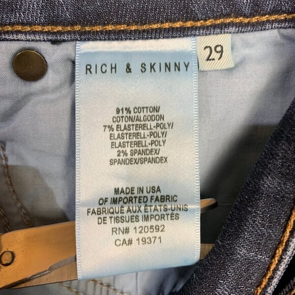 Rich & Skinny Dusty Star Dark Wash Denim Bootcut Long Jeans - Picture 9 of 16